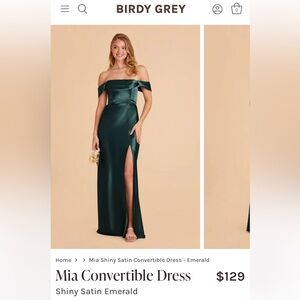 Birdy Grey emerald green satin dress